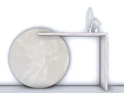 Modern Console Marble Low-poly 3D model