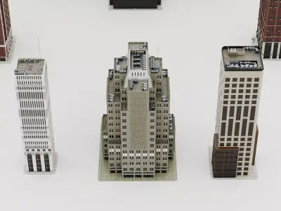 Skyscraper Collectors Package Low-poly 3D model