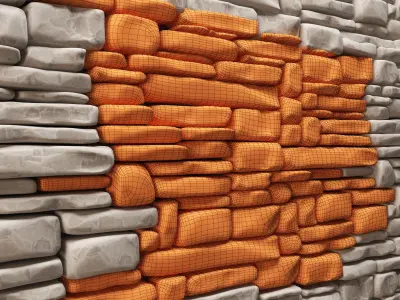 Stone panel decor 3D model