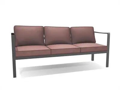 out bench sling fabric 013 Low-poly 3D model