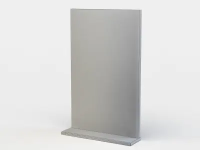 Window metal door with flowers Low-poly 3D model