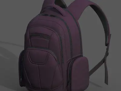 Backpack Camping Generic military human lugagge bag  Low-poly 3D model