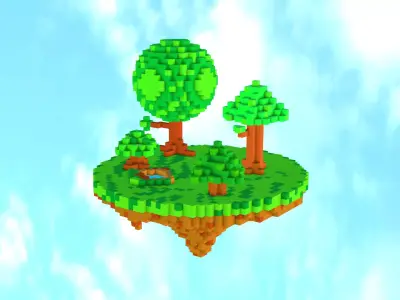 The granite island Free 3D model