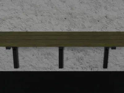 Bus stop Low-poly 3D model Low-poly 3D model