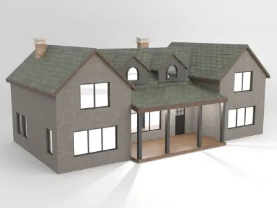 Standard Big House 02 Low-poly 3D model