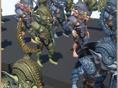 Goblin Gladiator Light Version Low-poly 3D model