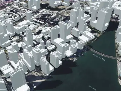 3D City Model of city of Miami  3D model