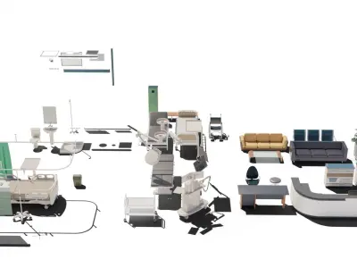 hospital furnitures Collection 3D model