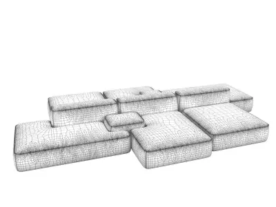 Cloud Sofa 02 3D model