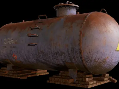 Gas Cistern Low-poly 3D model