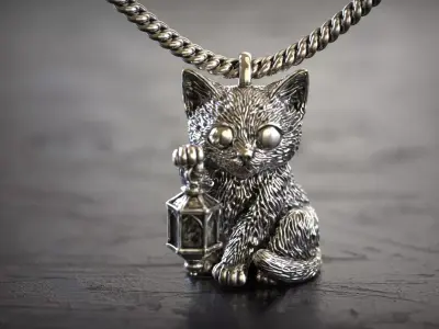 Mystic Cat Pendant  3D print model