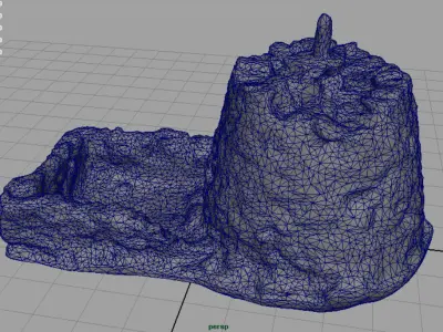 Mountain Summit  Low-poly 3D model