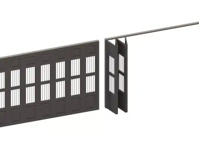 Folding door Free low-poly 3D model