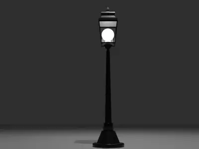 lamppost street lamp 3D model