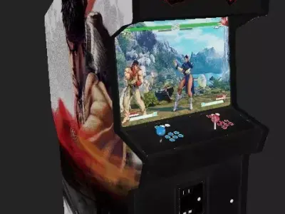 Arcade machine metal slug and street fighter Low-poly 3D model Low-poly 3D model