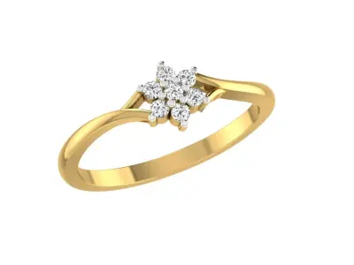 Women Ring  Render 3dm STL OBJ FBX Details 3D print model 11