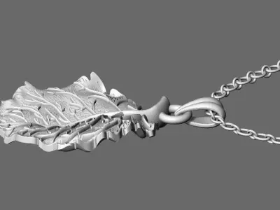Gold Leaf Pendant Design  3D print model