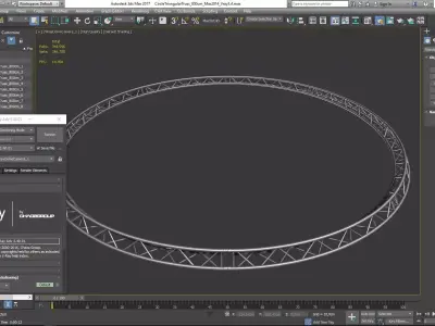 Circle Triangular Truss Full diameter 800cm 3D print model