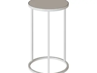 ADDITIONAL TABLE ROUND WHITE 3D model purchase