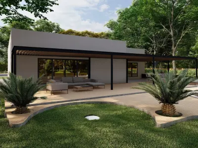3D Exterior Scene 3D model design garden and landscape 3D 3D model purchase