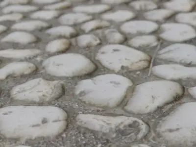 7 gravel set of stone eggs 3D model