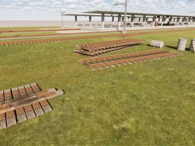 Train Station 3D model