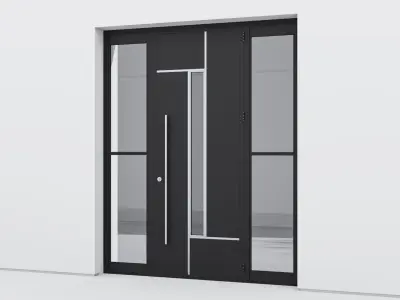 Aluminium door 243 3D model