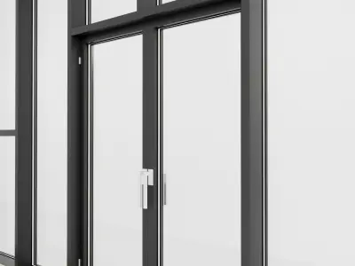 Panoramic glazing Stained glass 30 Low-poly 3D model