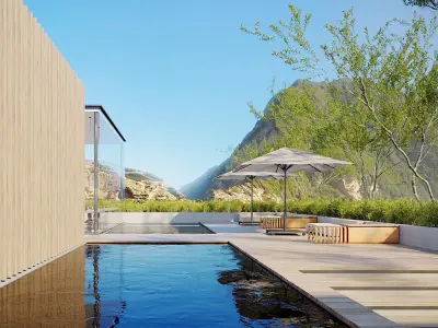 Corona - C4D Scene files - Resort Exterior 3D model