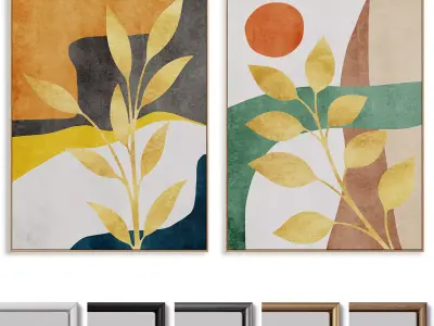 Abstract Painting Frame set 050 3D model