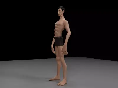 boxer game ready model Low-poly 3D model