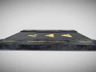 Sci-fi Floor Element Low-poly 3D model