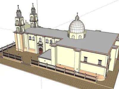 Architecture-Religion-God-Culture-Temple-058 church in brazil 3D model