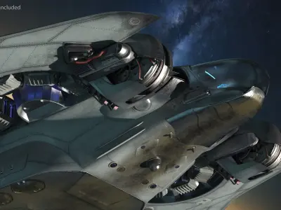  Futuristic Spaceship Hovercraft 