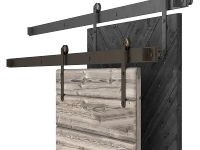 barn doors 01 3D model