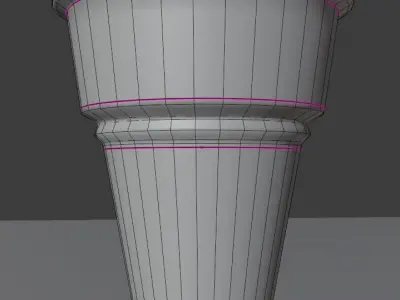 Delicious strawberry ice cream with sprinkles 3D model