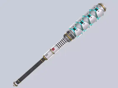 Scifi Powerbat Low-poly 3D model