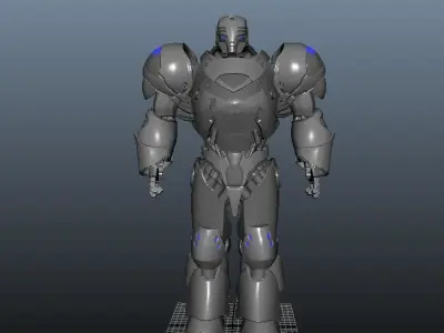 Robot silver 3D model