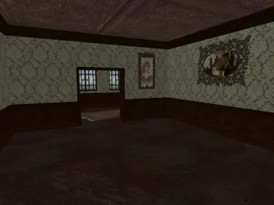 Old Manor Interior Scenes Low-poly 3D model