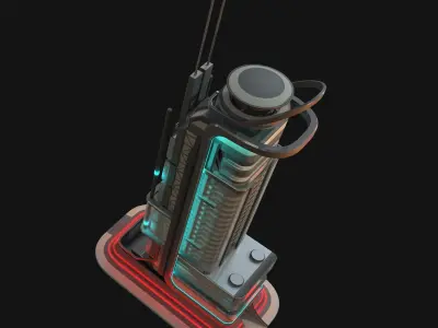 Sci fi apartment - VR Low-poly 3D model