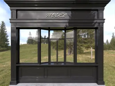 front cafe coffee shop 3D model - 2 3D model