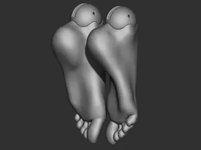 Feet 3D model bjd doll Female figurines ooak 3d print  legs 3D model