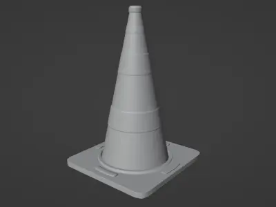 Traffic Cone Medium Poly 3D model