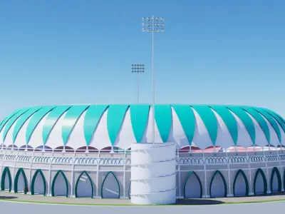 EKANA CRICKET STADIUM LUCKNOW INDIA Low-poly 3D model