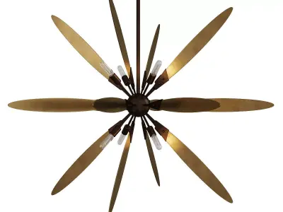 Dragonfly Pendant Light Low-poly 3D model