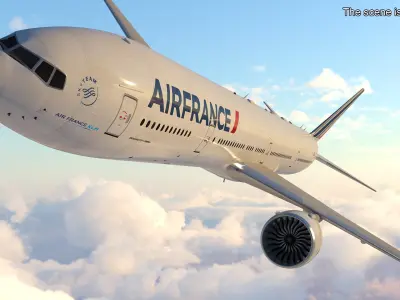  Air France Boeing 777-300ER Rigged for Maya 