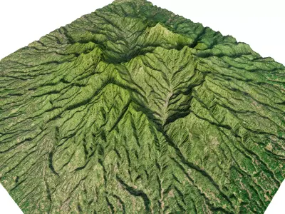 Mount muria 3d model terrain 3D model