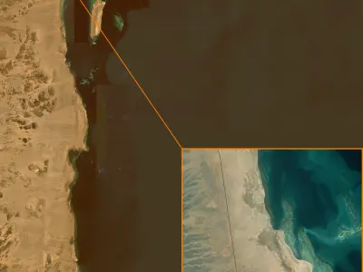 Mecca and the Red Sea coast of Saudi Arabia - tile n20 e37 3D model