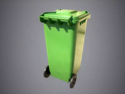 Recycle Bin Low-poly 3D model