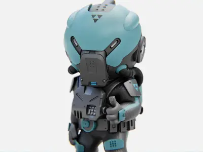 TOON  ASTRONAUT ROBBY  RIGGED 3D model